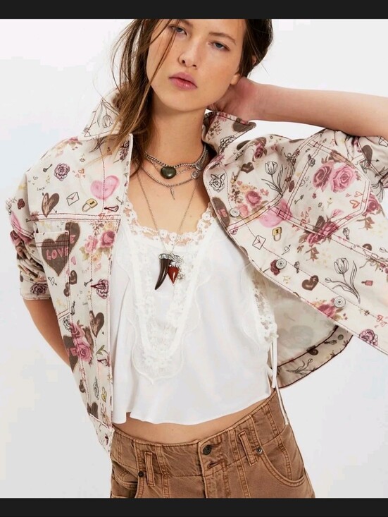 We The Free Jackets & Blazers - Sold Out BNWT We The Free Opal Swing Printed Denim Jacket Size XS -  Retail $189